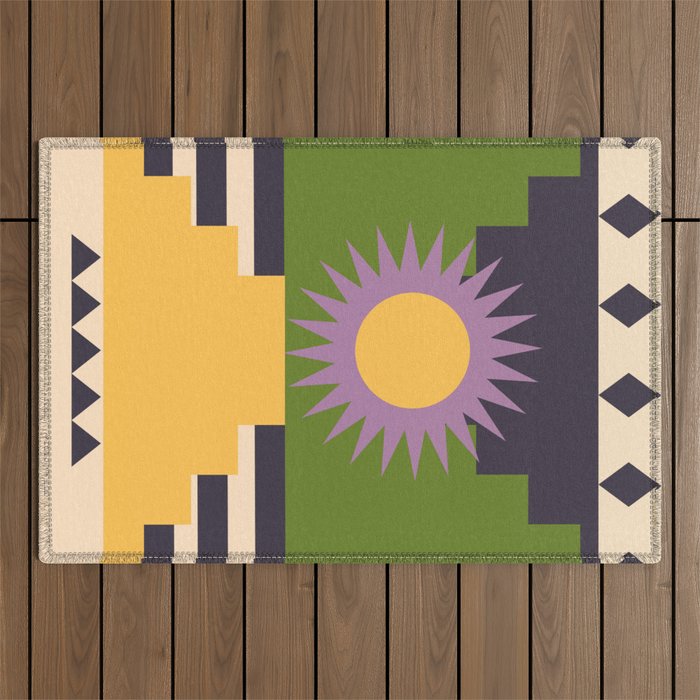 Geometric Abstraction 14 Outdoor Rug Gallery Image 1