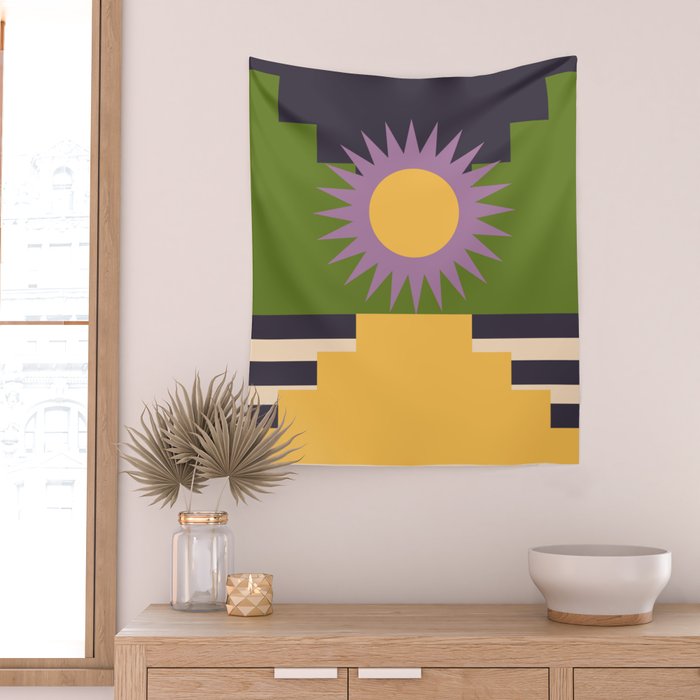 Geometric Abstraction 14 Wall Tapestry Gallery Image 2