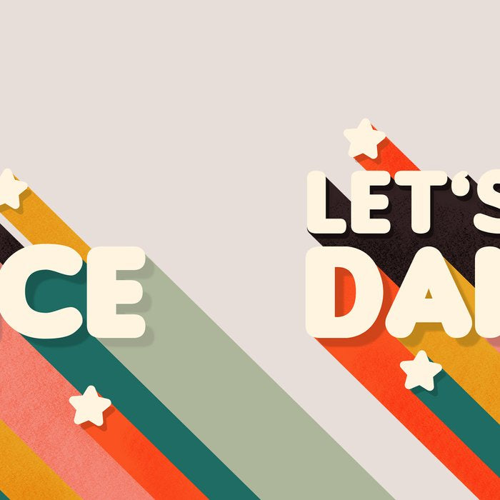 Let's Dance - retro rainbow typography Coffee Mug Gallery Image 2