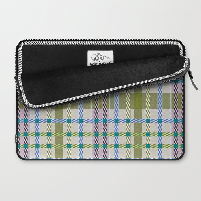 Vibrant Plaid Fusion C Laptop Sleeve Gallery Image 2
