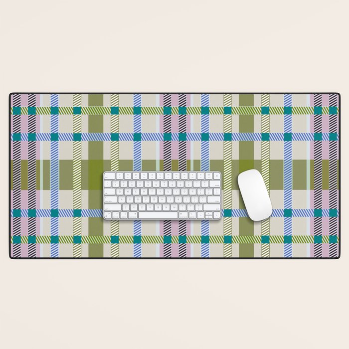 Vibrant Plaid Fusion C Desk Mat Gallery Image 1