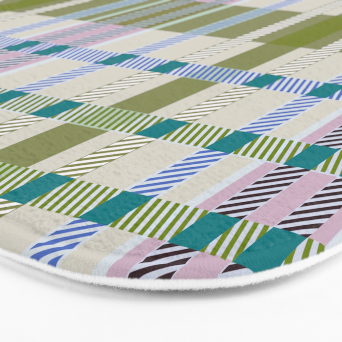 Vibrant Plaid Fusion C Bath Mat Gallery Image 3
