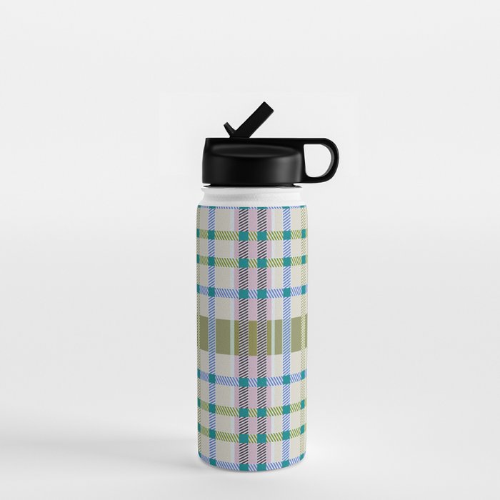Vibrant Plaid Fusion C Water Bottle Gallery Image 1