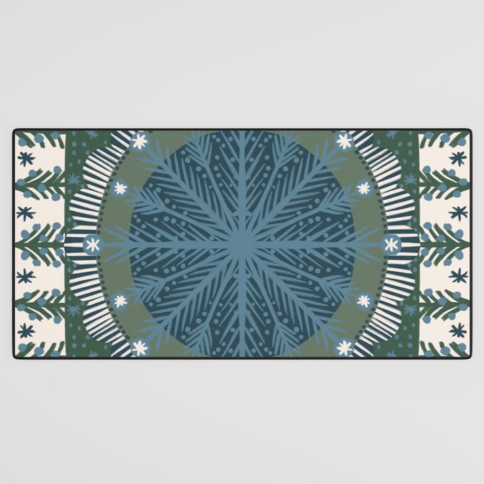 Christmas Symmetric Pattern #3 Desk Mat Gallery Image 3