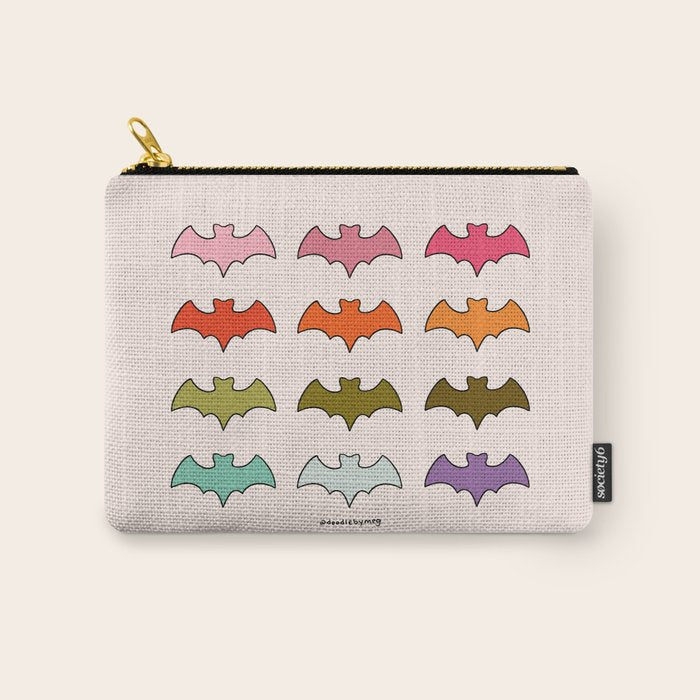 Rainbow Bats Carry All Pouch Gallery Image 1