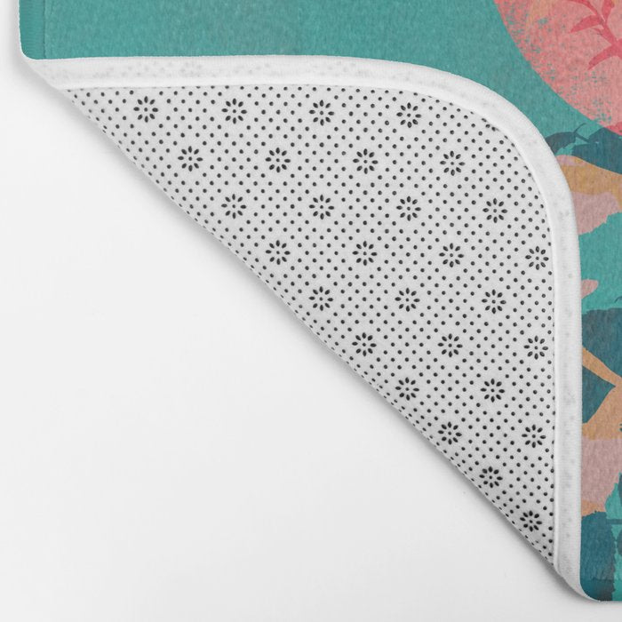 Flower noir Bath Mat Gallery Image 2