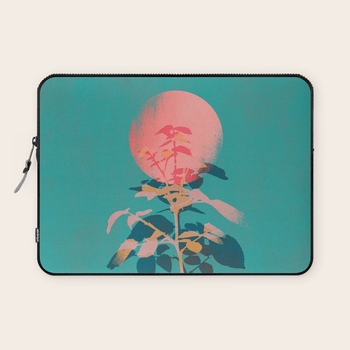 Flower noir Laptop Sleeve Gallery Image 1