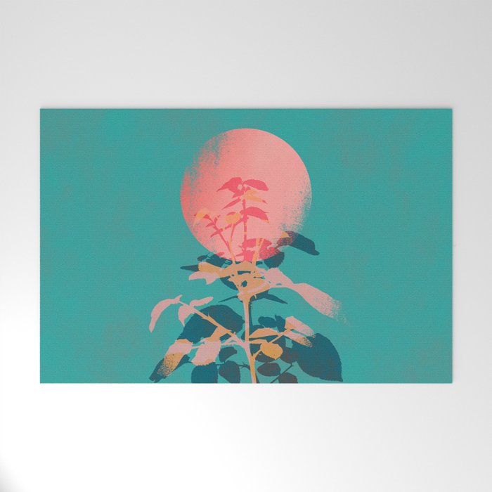 Flower noir Welcome Mat Gallery Image 1