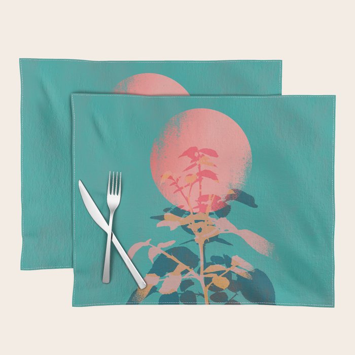 Flower noir Placemat Gallery Image 1
