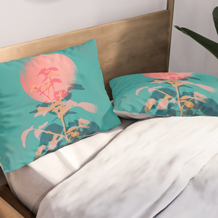 Flower noir Pillow Sham Gallery Image 2