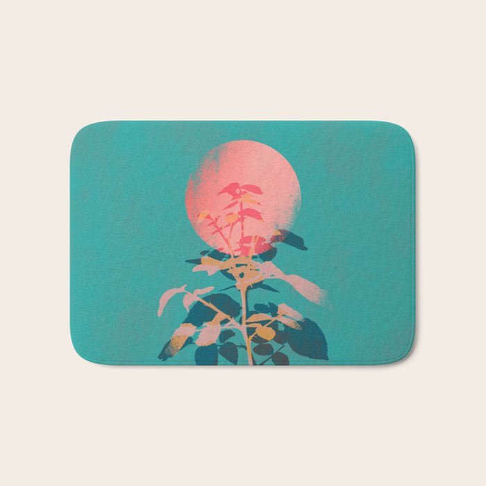 Flower noir Bath Mat Gallery Image 1