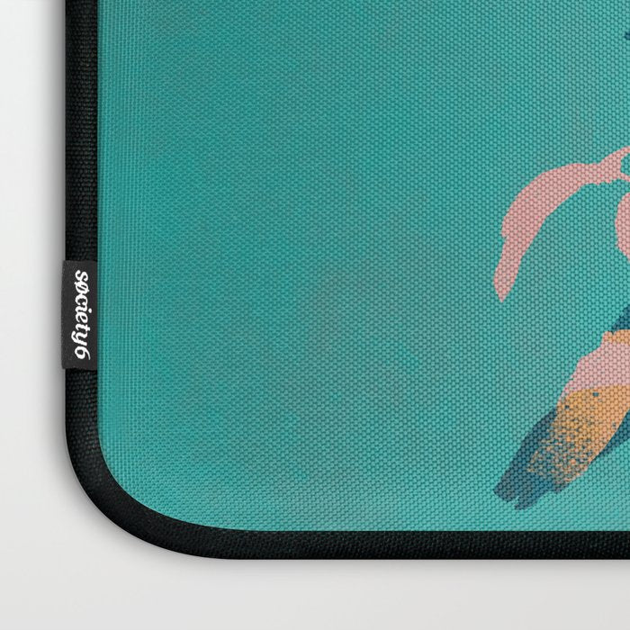 Flower noir Laptop Sleeve Gallery Image 3