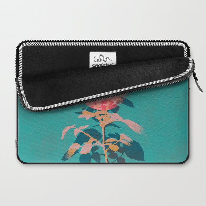 Flower noir Laptop Sleeve Gallery Image 2