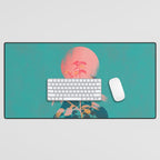 Flower noir Desk Mat Gallery Image 1