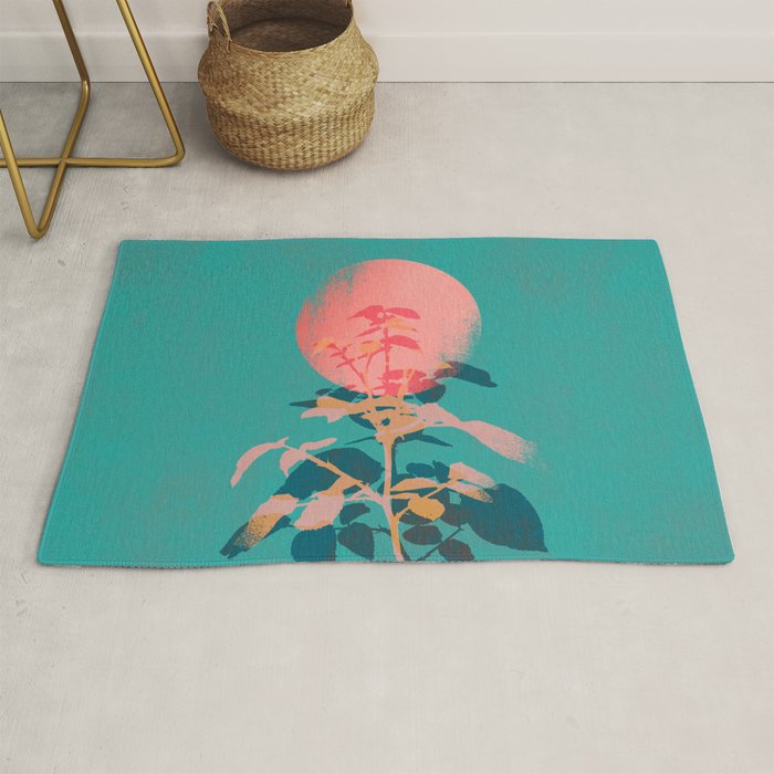 Flower noir Rug Gallery Image 1