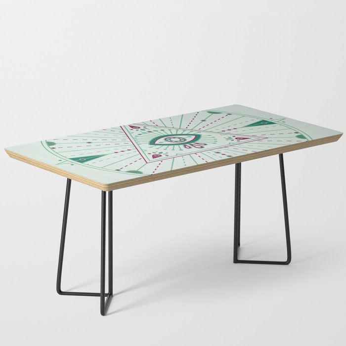 Evil Eye Mandala - Mint Coffee Table Gallery Image 1