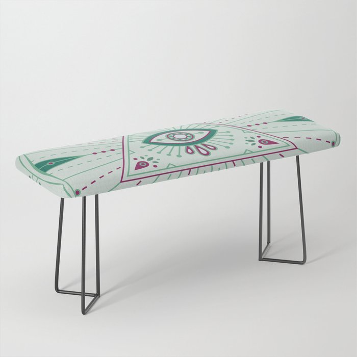 Evil Eye Mandala - Mint Bench Gallery Image 1