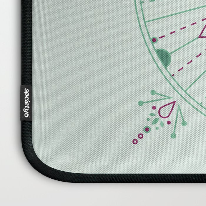 Evil Eye Mandala - Mint Laptop Sleeve Gallery Image 3