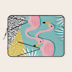 Bro - wacka design memphis throwback minimal retro hipster 1980s 80s neon pop art flamingo lawn Laptop Sleeve Gallery Image 1