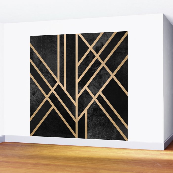 Art Deco Black Wall Mural Gallery Image 2