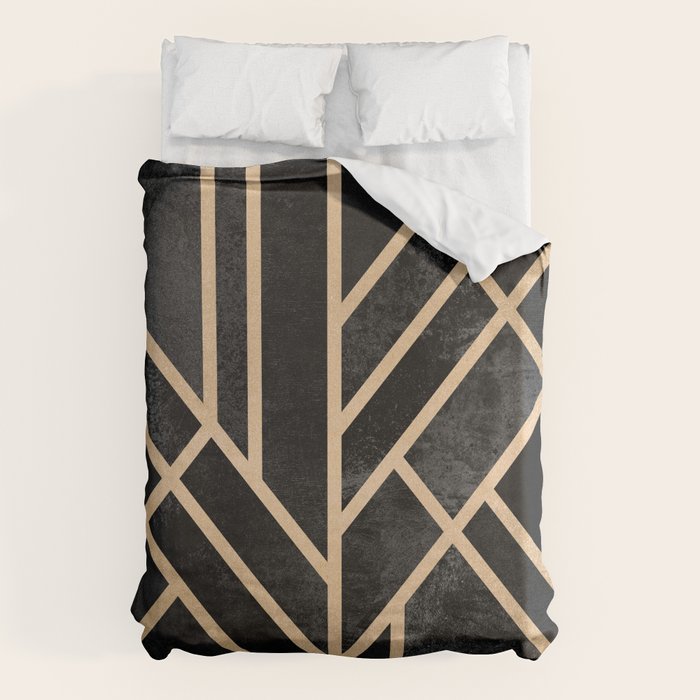 Art Deco Black Duvet Cover Gallery Image 1