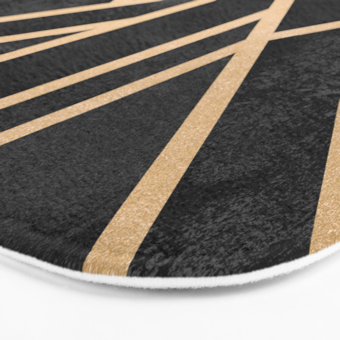 Art Deco Black Bath Mat Gallery Image 3