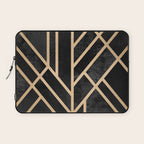Art Deco Black Laptop Sleeve Gallery Image 1