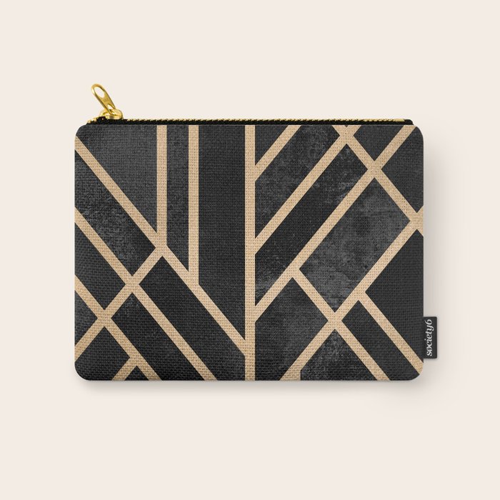 Art Deco Black Carry All Pouch Gallery Image 1