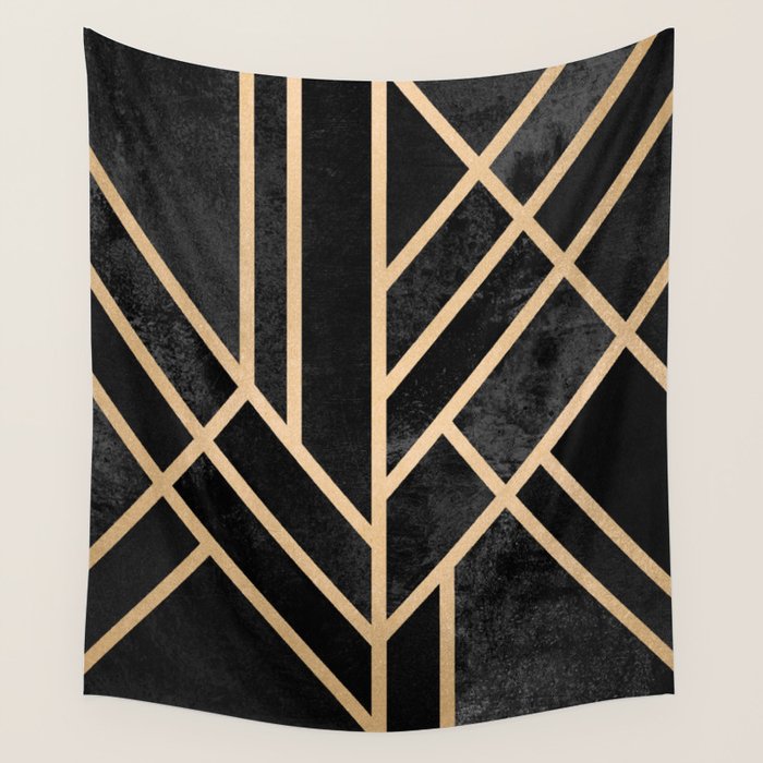 Art Deco Black Wall Tapestry Gallery Image 4