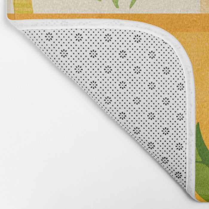 Garden Hacienda / Whimsical Landscape Illustration Bath Mat Gallery Image 2