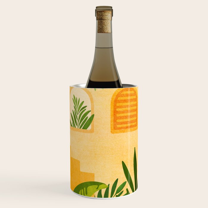 Garden Hacienda / Whimsical Landscape Illustration Wine Chiller Gallery Image 3