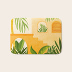 Garden Hacienda / Whimsical Landscape Illustration Bath Mat Gallery Image 1