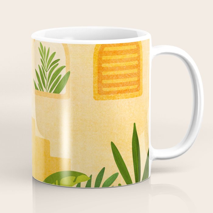 Garden Hacienda / Whimsical Landscape Illustration Coffee Mug Gallery Image 1