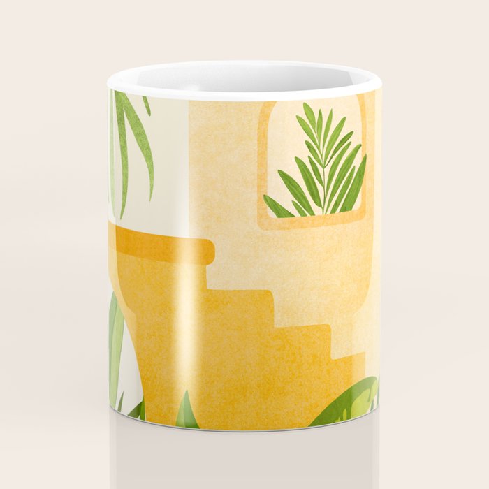Garden Hacienda / Whimsical Landscape Illustration Coffee Mug Gallery Image 4