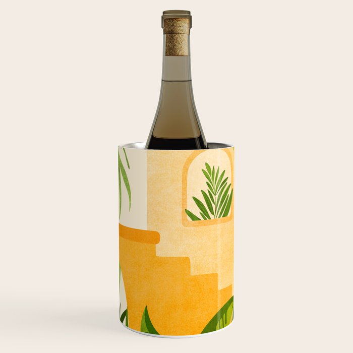 Garden Hacienda / Whimsical Landscape Illustration Wine Chiller Gallery Image 1