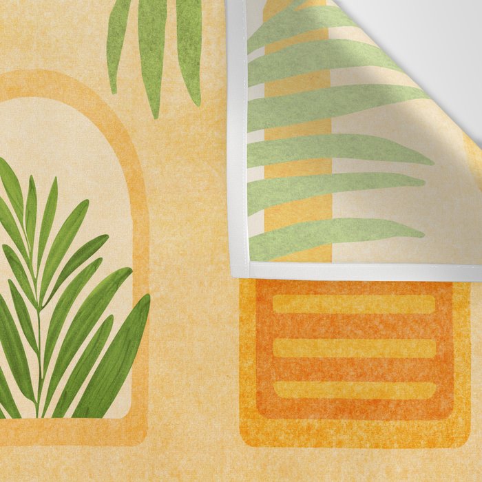 Garden Hacienda / Whimsical Landscape Illustration Wall Tapestry Gallery Image 3