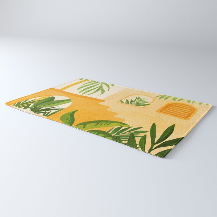 Garden Hacienda / Whimsical Landscape Illustration Rug Gallery Image 3