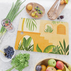 Garden Hacienda / Whimsical Landscape Illustration Cutting Board Gallery Image 2