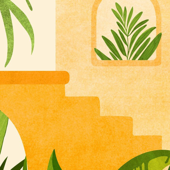 Garden Hacienda / Whimsical Landscape Illustration Coffee Mug Gallery Image 2