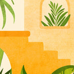 Garden Hacienda / Whimsical Landscape Illustration Coffee Mug Gallery Image 2