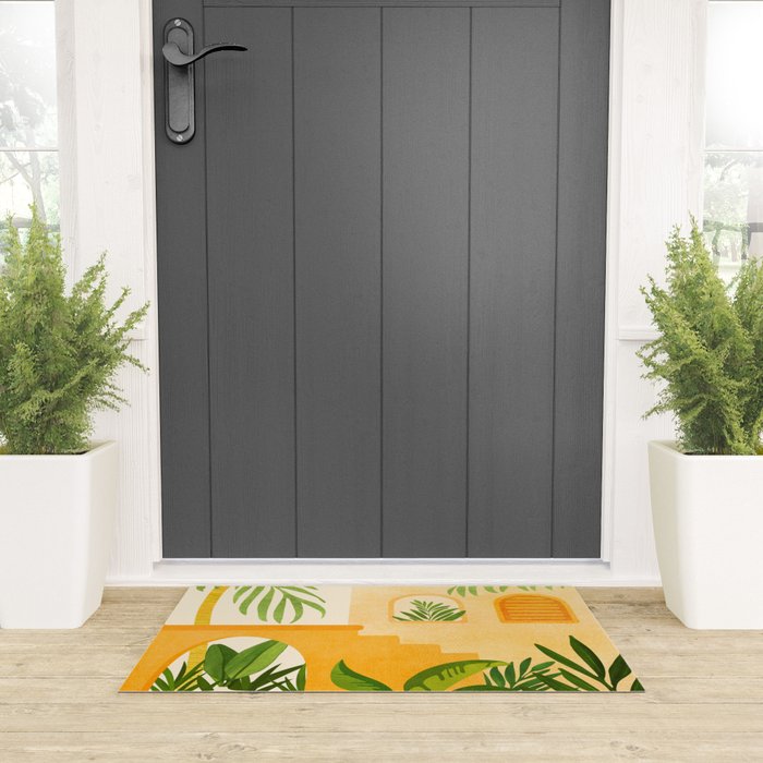 Garden Hacienda / Whimsical Landscape Illustration Welcome Mat Gallery Image 3
