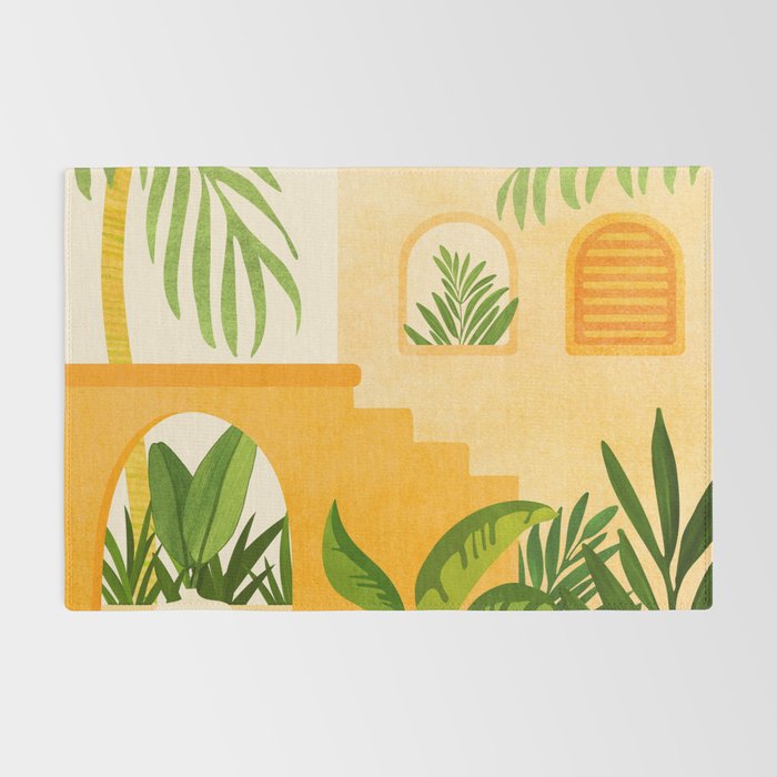 Garden Hacienda / Whimsical Landscape Illustration Rug Gallery Image 2