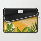Garden Hacienda / Whimsical Landscape Illustration Laptop Sleeve Gallery Image 2