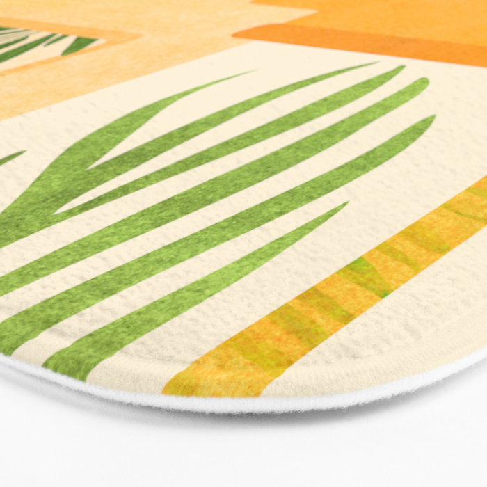 Garden Hacienda / Whimsical Landscape Illustration Bath Mat Gallery Image 3
