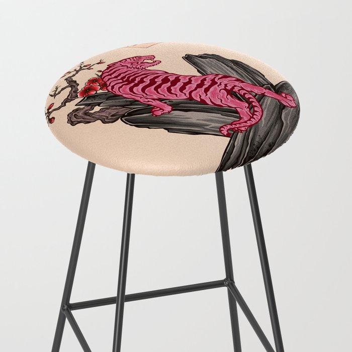 Japanese Courage Tiger Stool Gallery Image 2