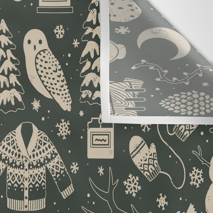 Winter Nights: Forest Wall Tapestry Gallery Image 3