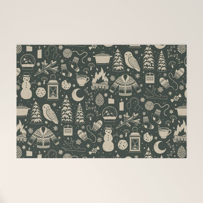 Winter Nights: Forest Welcome Mat Gallery Image 1
