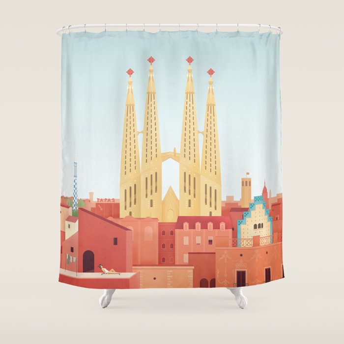 Barcelona Shower Curtain Gallery Image 1