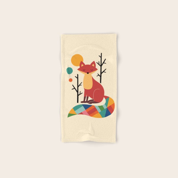 Rainbow Fox Hand & Bath Towel Gallery Image 1