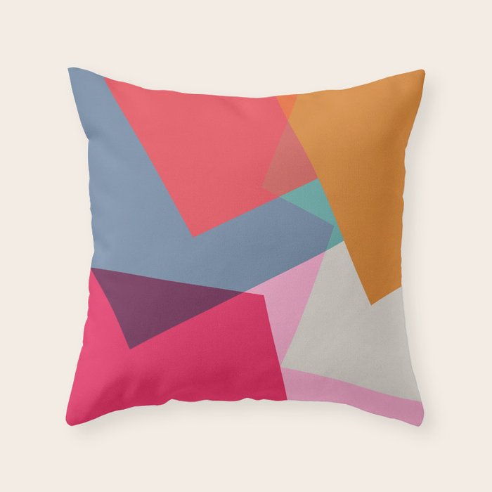 Geometric Abstract 01 Throw Pillow Gallery Image 1